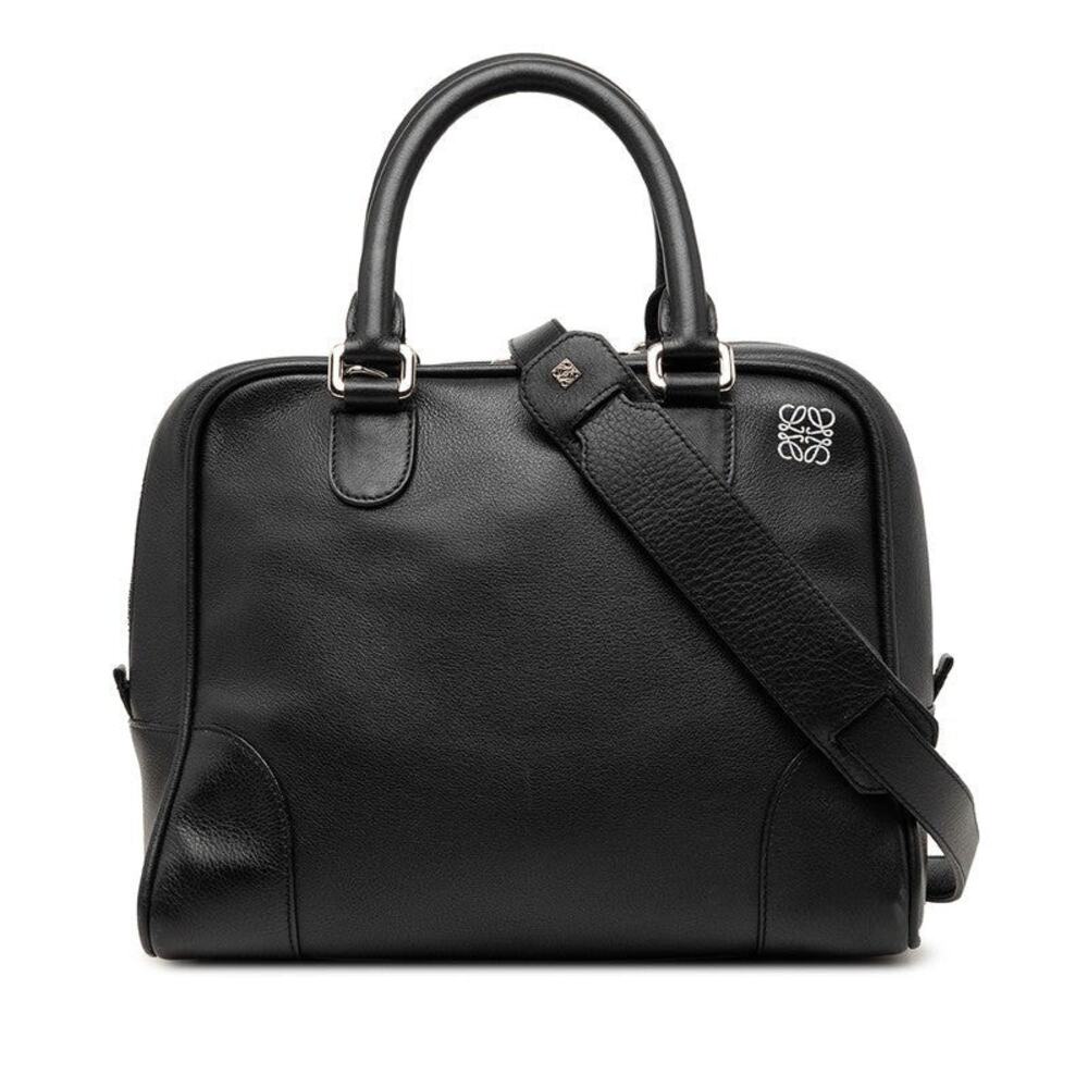 Loewe Anagram Handbag Black Leather